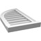 Ekena Millwork Quarter Round Top Left Surface Mount PVC Gable Vent w/ 2"W x 2"P Brickmould Sill Frame, 14"W x 26"H GVPQL14X2603SN - alternate 4
